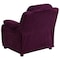 Flash Furniture Kids Recliner, 26" to 39" x 28", Upholstery Color: Purple BT-7985-KID-MIC-PUR-GG - alternate 7